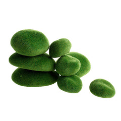 8pcs Green Artificial Moss Stones